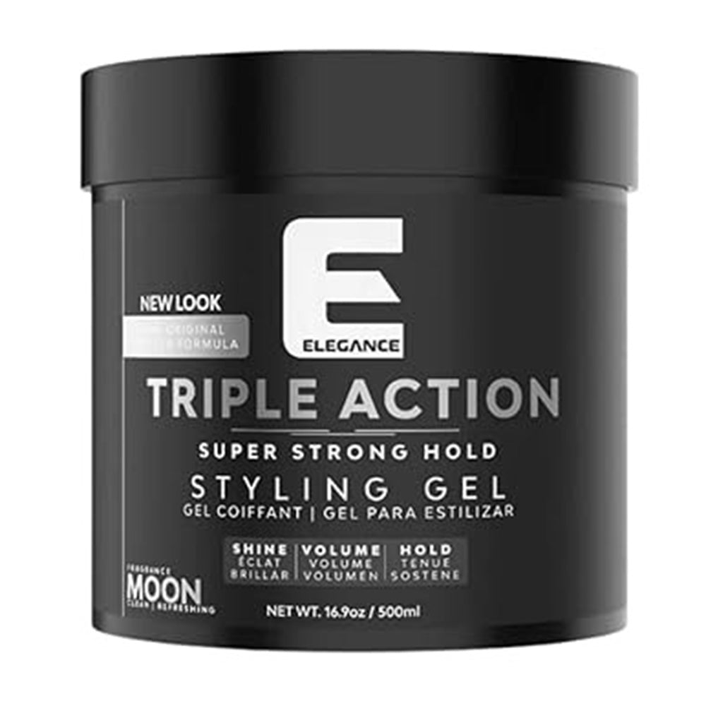 E Elegance Hair Styling Gel Moon Fragrance Strong Hold and Long Lasting Shine 16.9Oz (500ml)